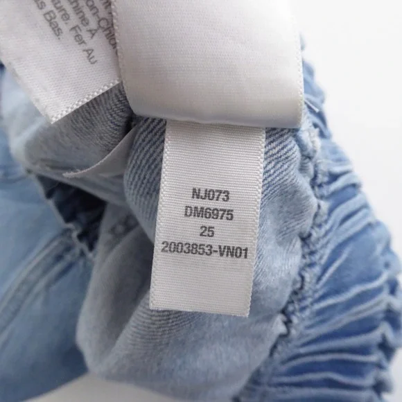 Madewell Womens Denim Pull-On Paperbag Utility Shorts Blue Elastic Waist Size 25 - Picture 7 of 9